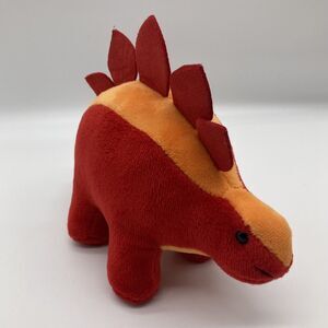 GUND Dino Stegosaurus Dinosaur 9” Plush Stuffed Animal Red Orange